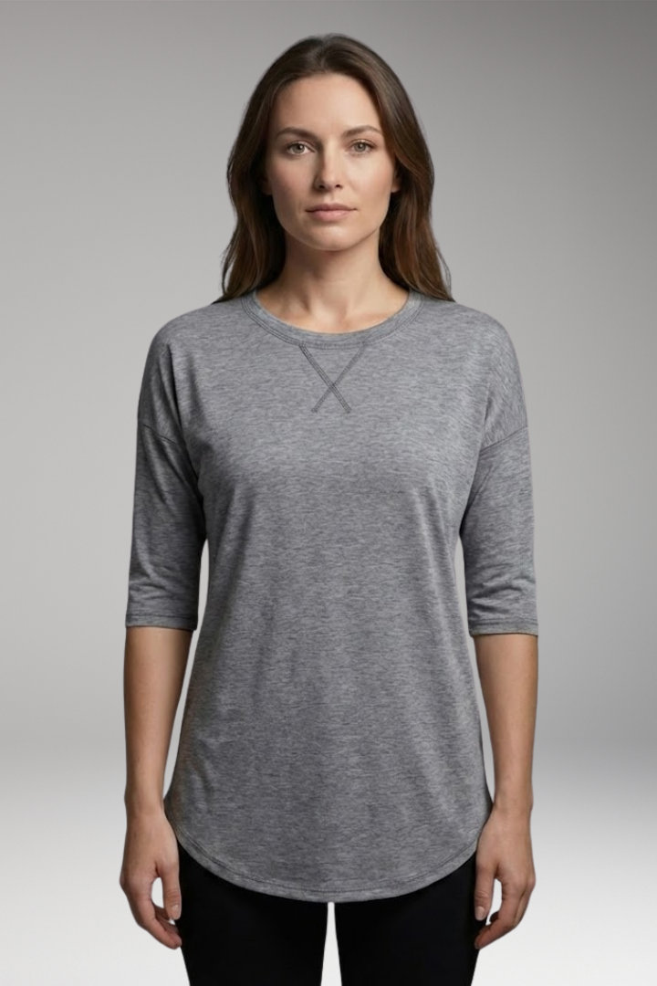 Women’s T-Shirt with Round Neck and Animal Print