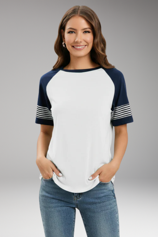 Women’s T-Shirt with Round Neck and Raglan Sleeves
