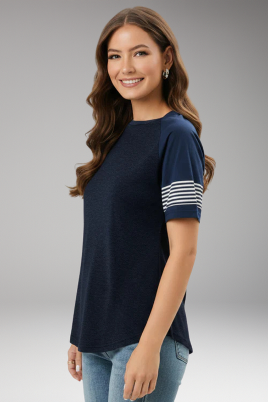 Women’s T-Shirt with Round Neck and Raglan Sleeves