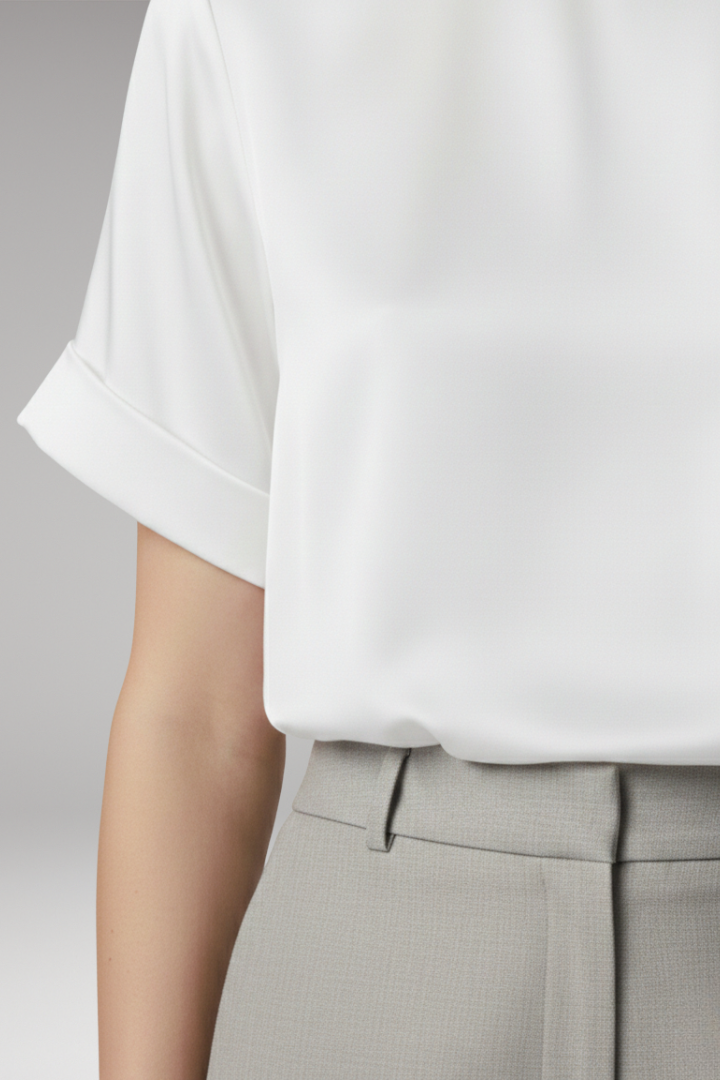 Women’s T-Shirt with Round Neck and Smooth Surface