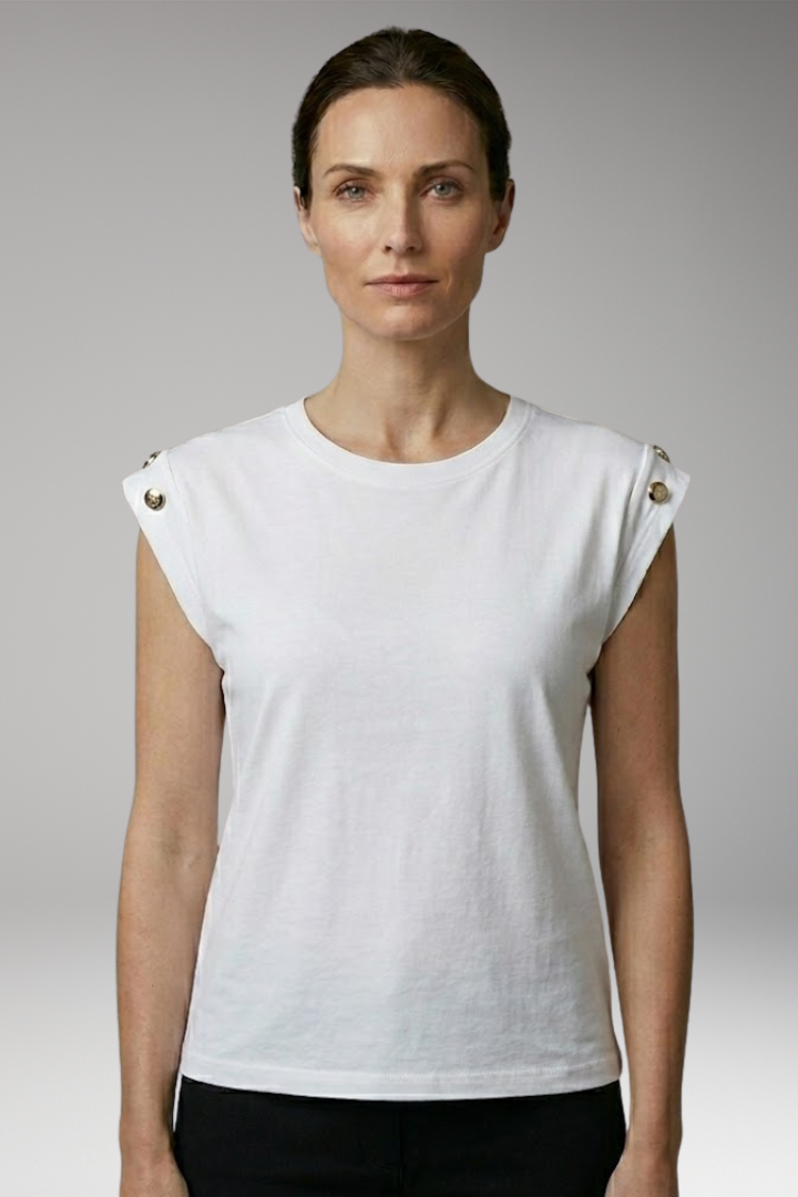 Women’s Striped T-Shirt with Round Neck