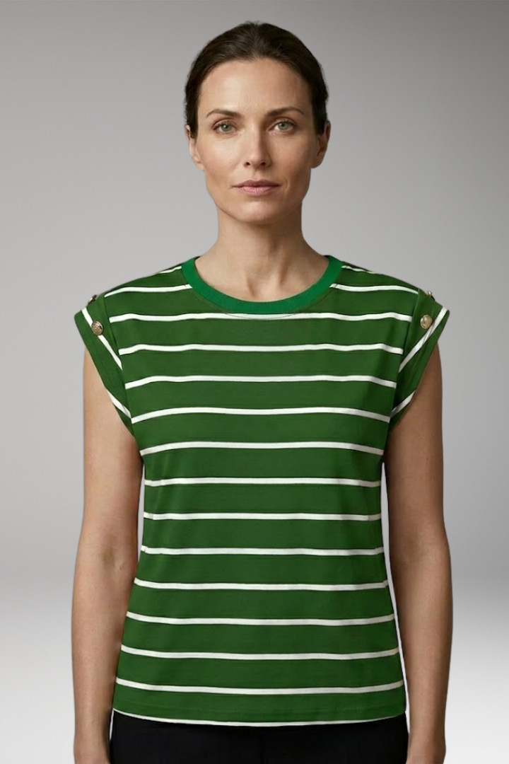 Women’s Striped T-Shirt with Round Neck