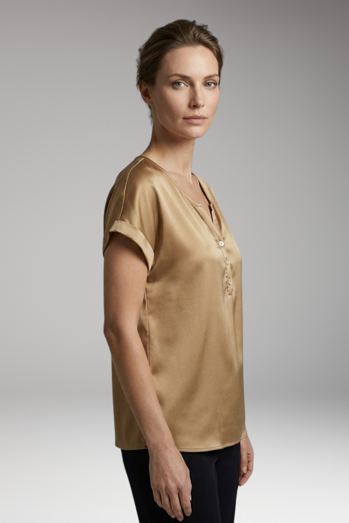 Women’s V-Neck T-Shirt with Relaxed Fit