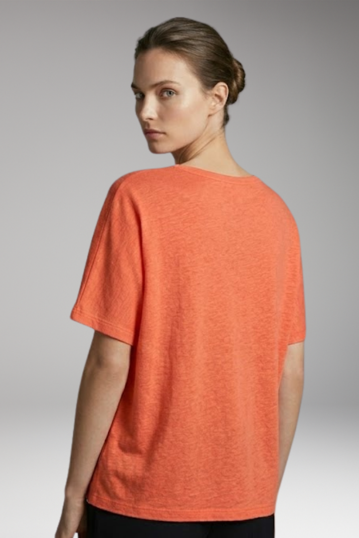 Women’s T-shirt with Round Neck and Loose Fit