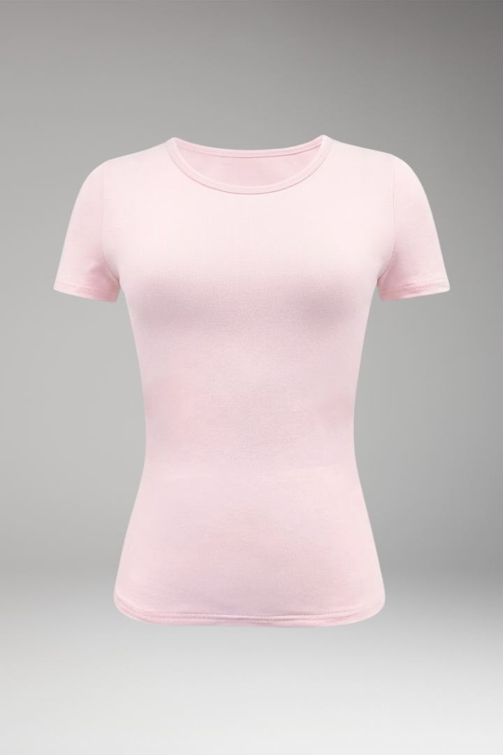 Women’s T-shirt with Round Neckline and Short Sleeves