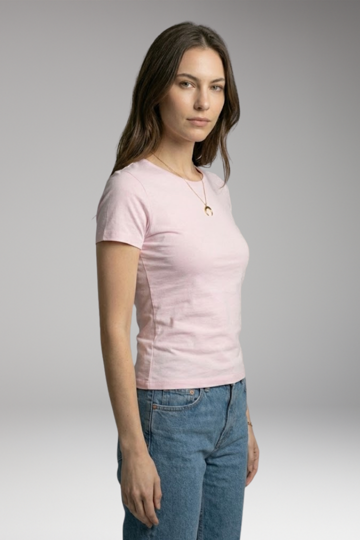 Women’s T-shirt with Round Neckline and Short Sleeves