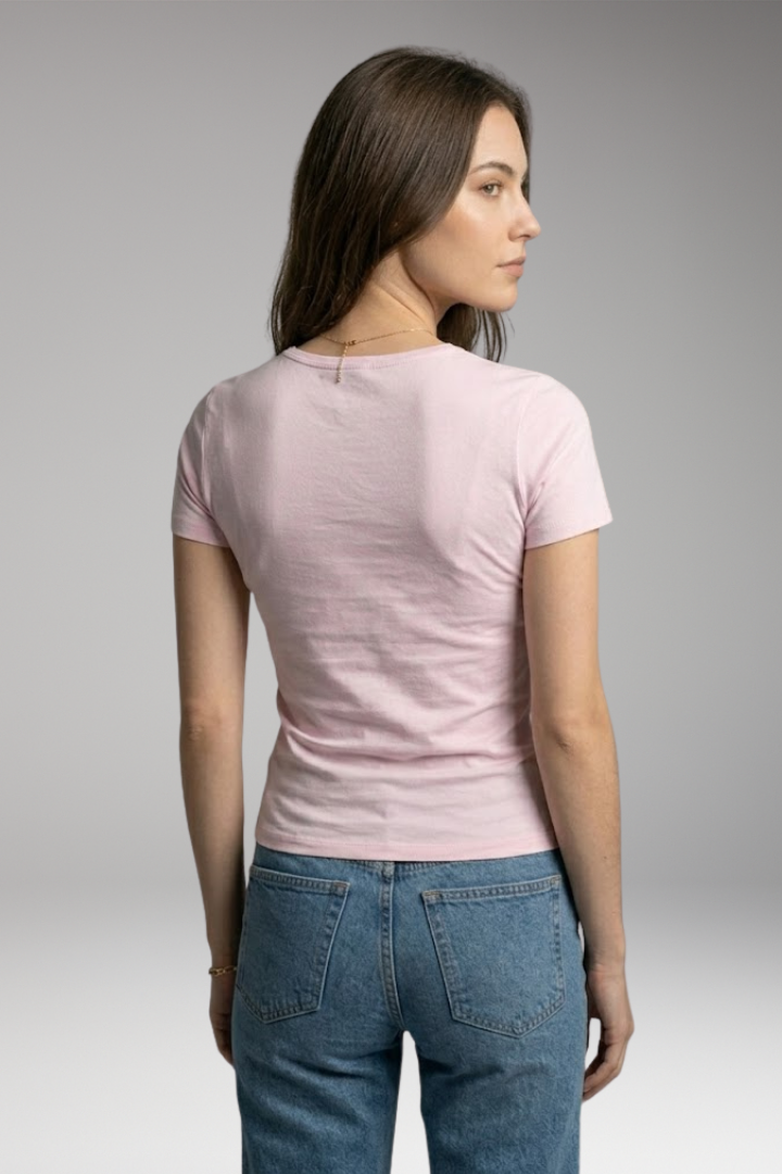 Women’s T-shirt with Round Neckline and Short Sleeves