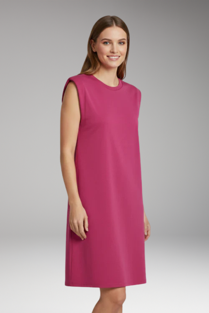 Women's T-Shirt Dress with Shoulder Pads