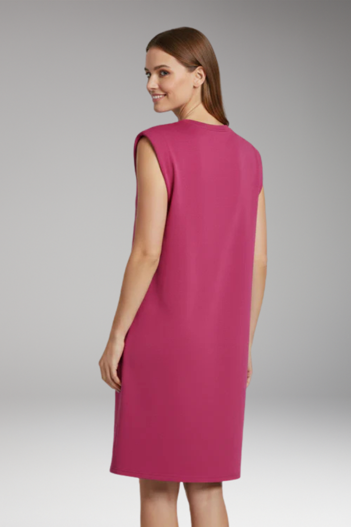 Women's T-Shirt Dress with Shoulder Pads