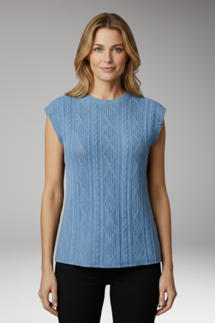 Women's T-Shirt with Geometric Textured Pattern