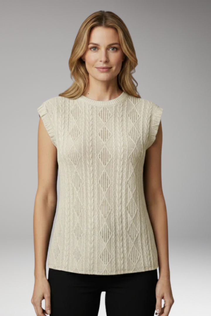 Women's T-Shirt with Geometric Textured Pattern