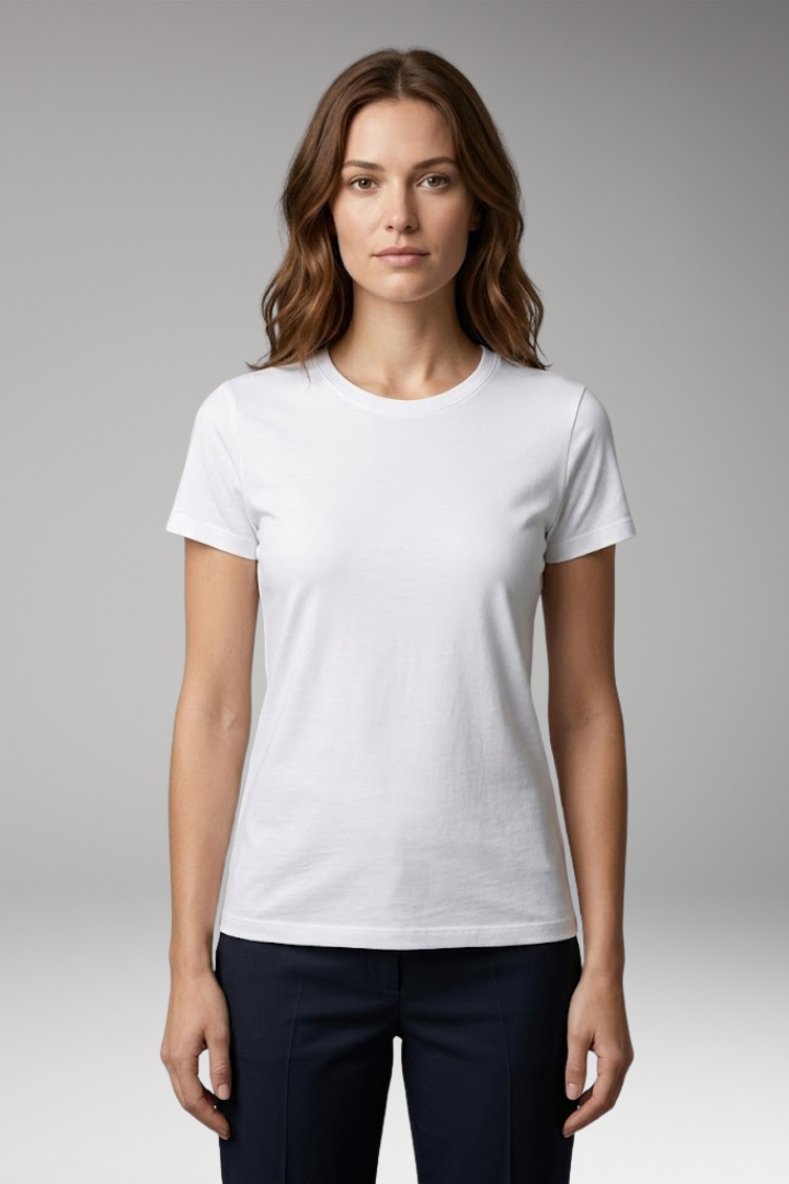 Women’s T‑Shirt with Crew Neck and Slim Fit