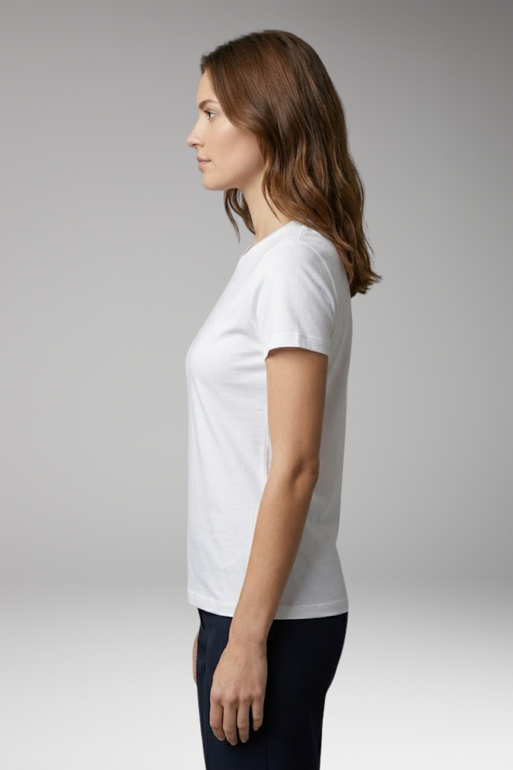 Women’s T‑Shirt with Crew Neck and Slim Fit