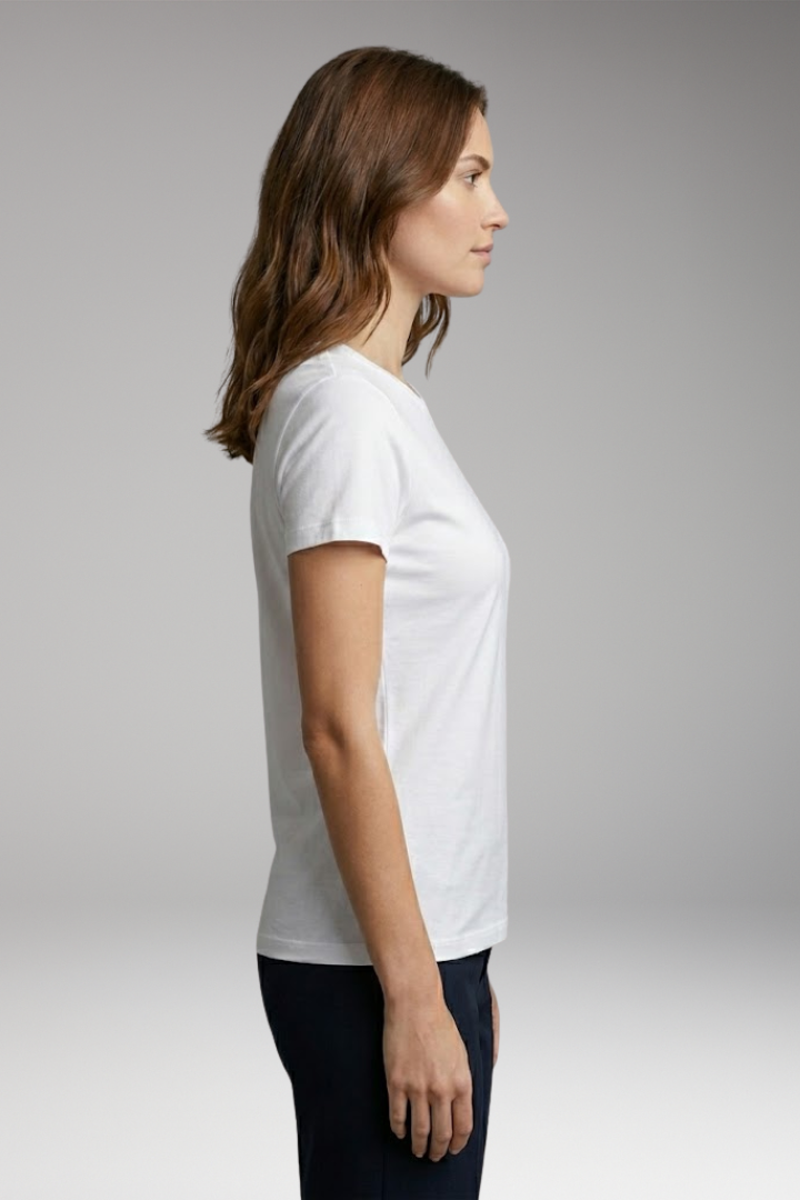 Women’s T‑Shirt with Crew Neck and Slim Fit