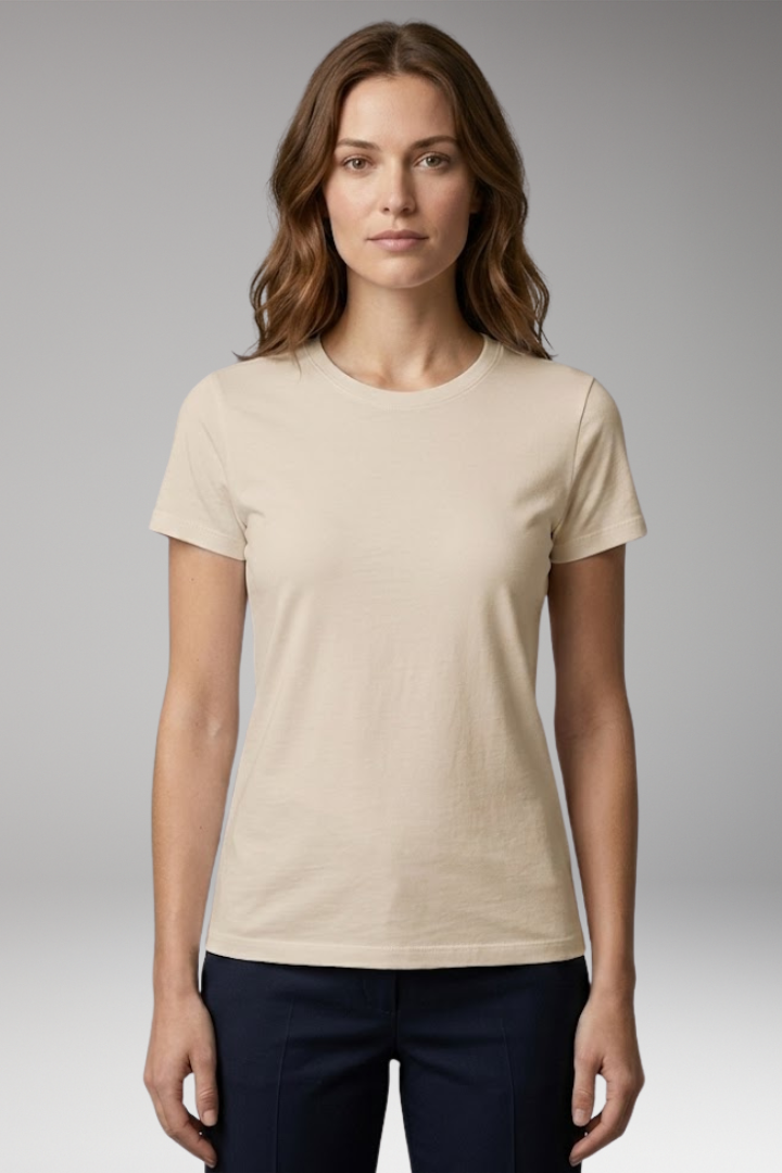 Women’s T‑Shirt with Crew Neck and Slim Fit