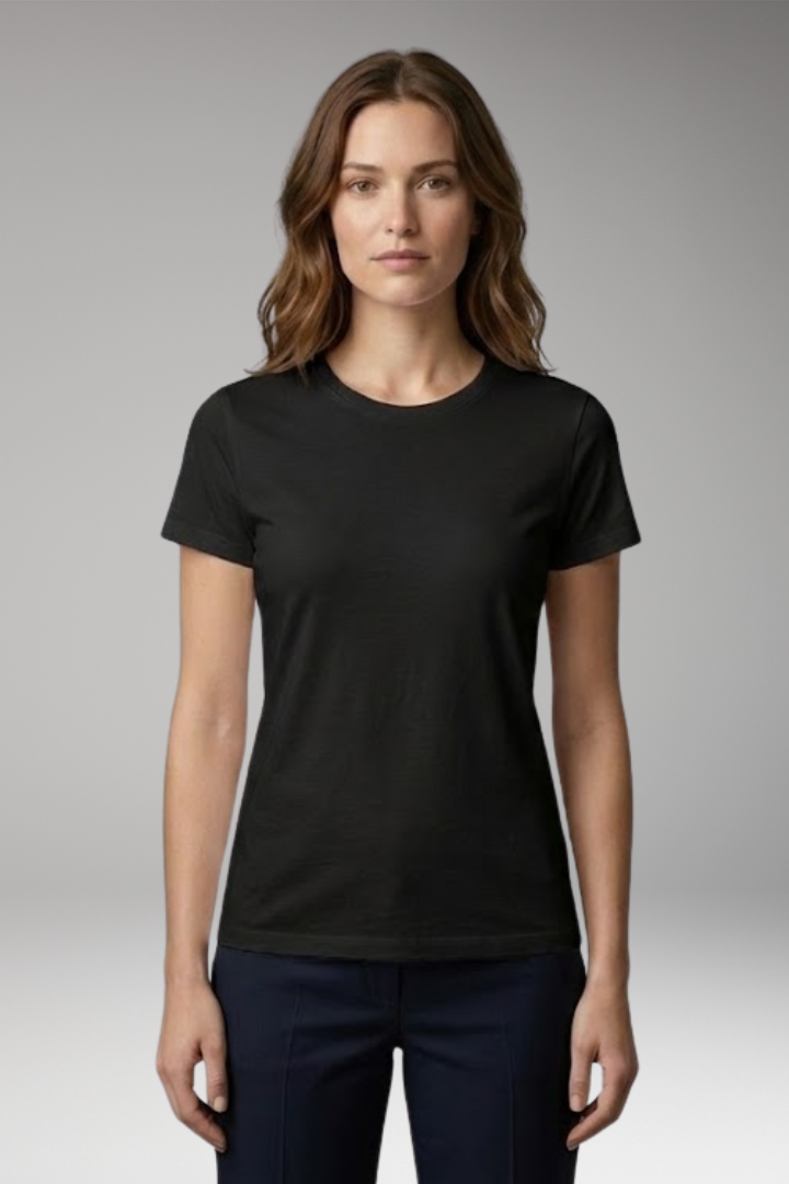 Women’s T‑Shirt with Crew Neck and Slim Fit