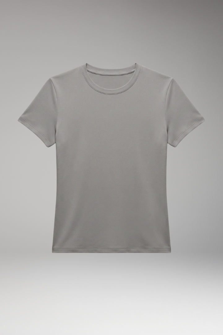 Women’s T-Shirt with Round Neck and Fitted Cut