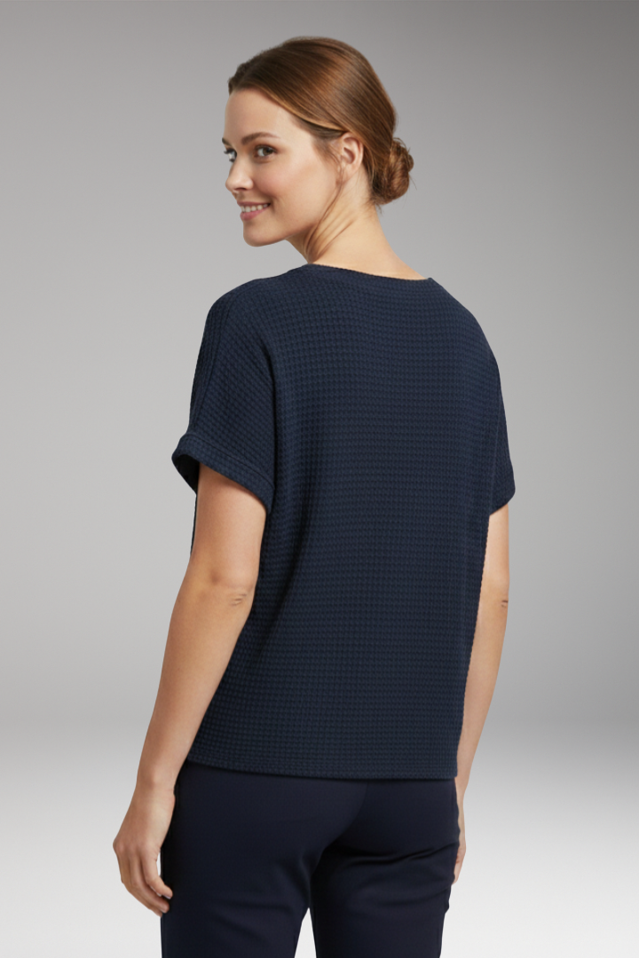 Women's T‑Shirt with V‑Neck and Pocket Detail