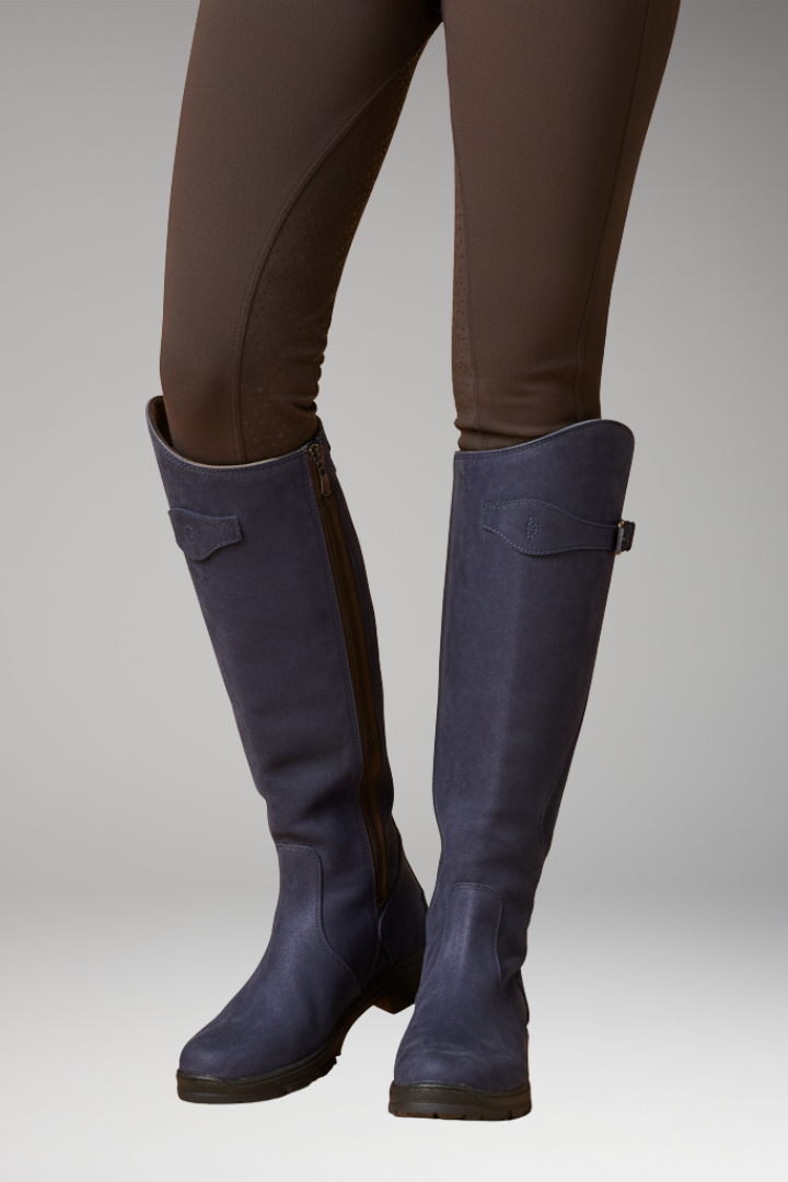 Women’s Tall Boots with Buckle Detail and Textured Sole