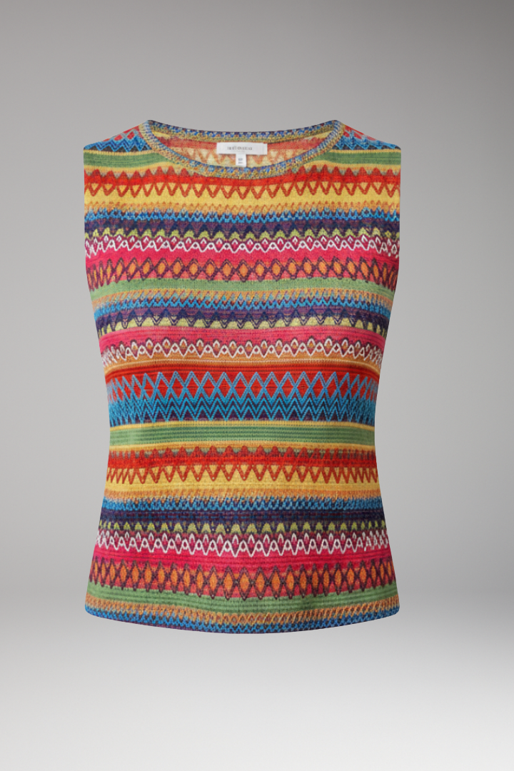 Women's Tank Top with Patterned Surface