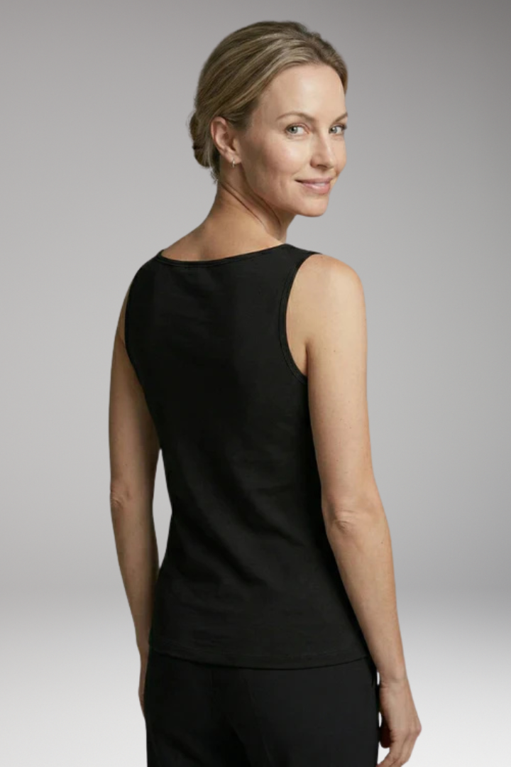 Women's Tank Top with Round Neckline and Fitted Design