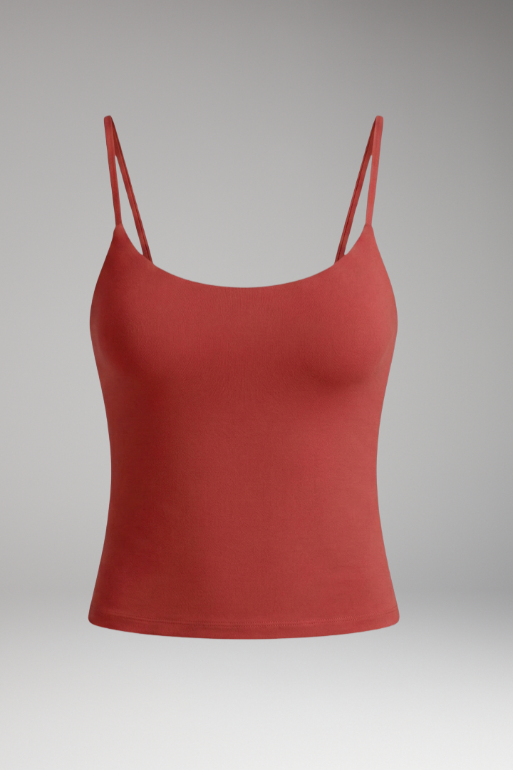 Women's Tank Top with Thin Straps and Round Neck