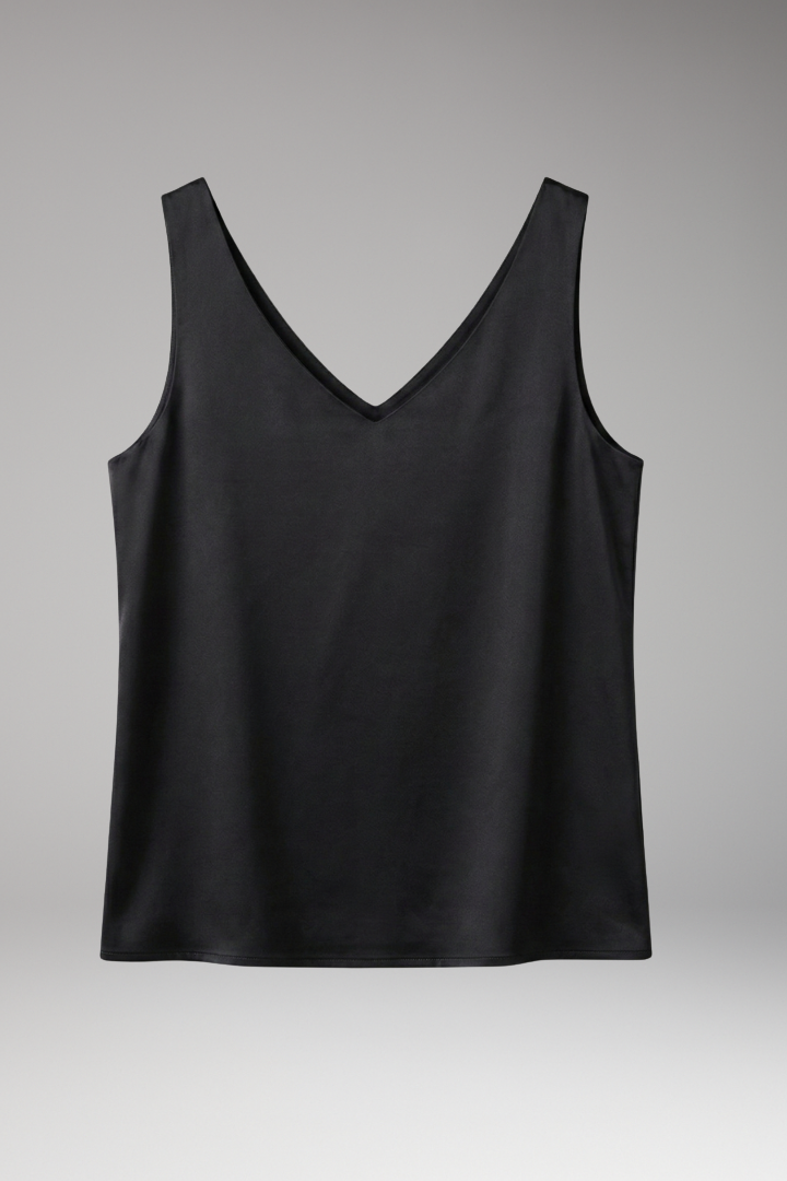 Women's Tank Top with V Neckline and Wide Straps