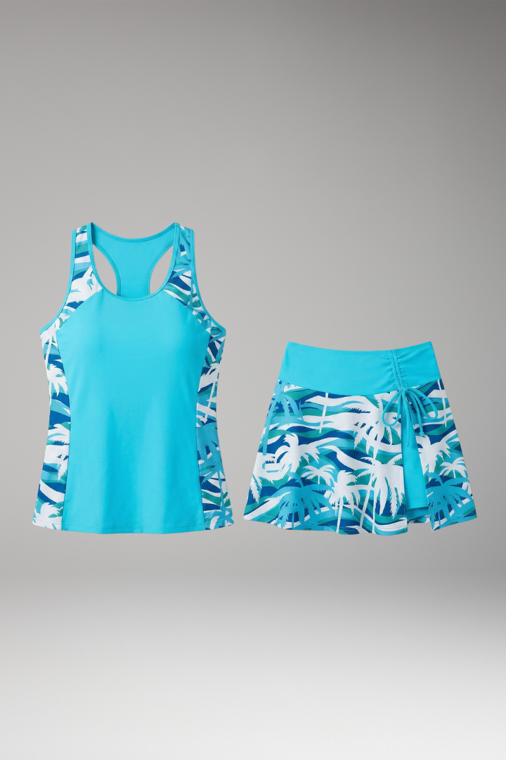 Women’s Tankini Set with Racerback and Skirt