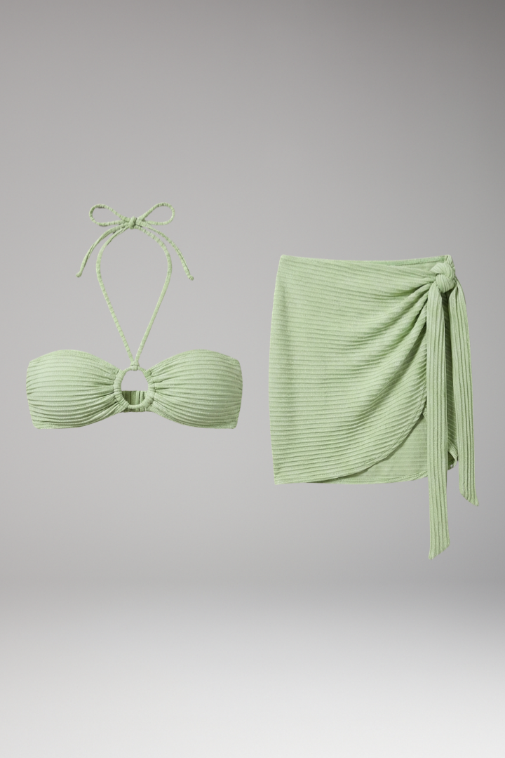 Women’s Three-Piece Swimsuit with Bandeau Top