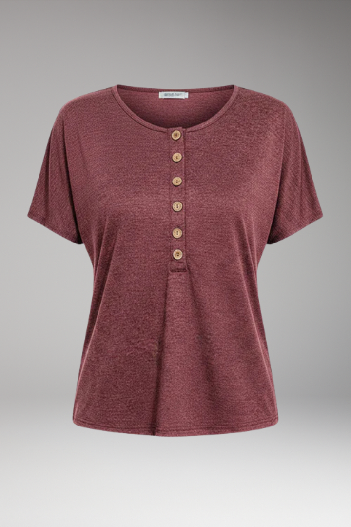 Women’s Top with Button Placket and Front Knot