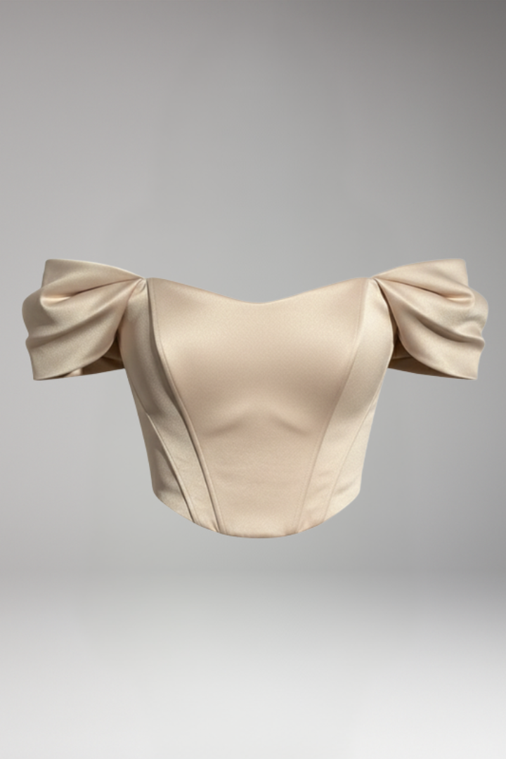 Women's Top with Off Shoulder and Puff Sleeves