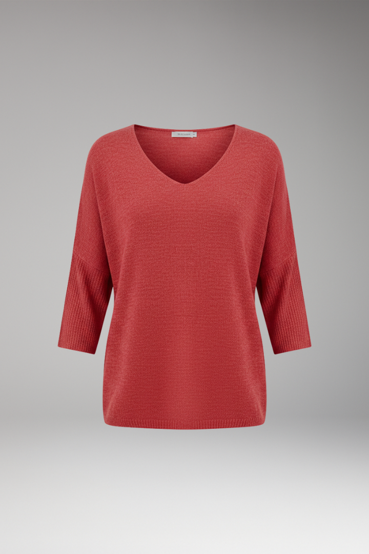 Women’s Top with V-Neck and Loose Fit