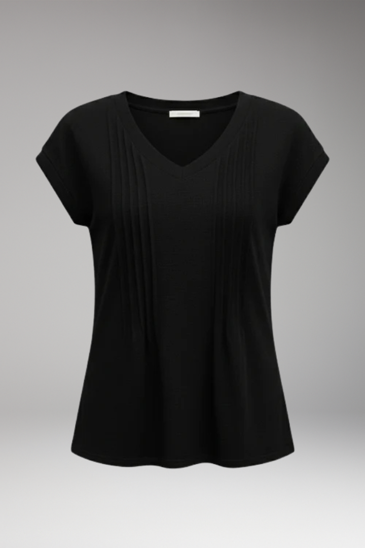 Women’s Top with V-Neck and Short Sleeves