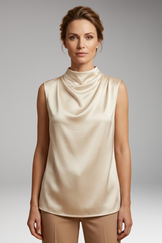 Women's Sleeveless Top with Versatile Design