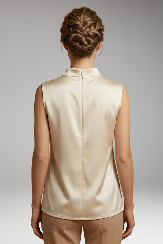 Women's Sleeveless Top with Versatile Design