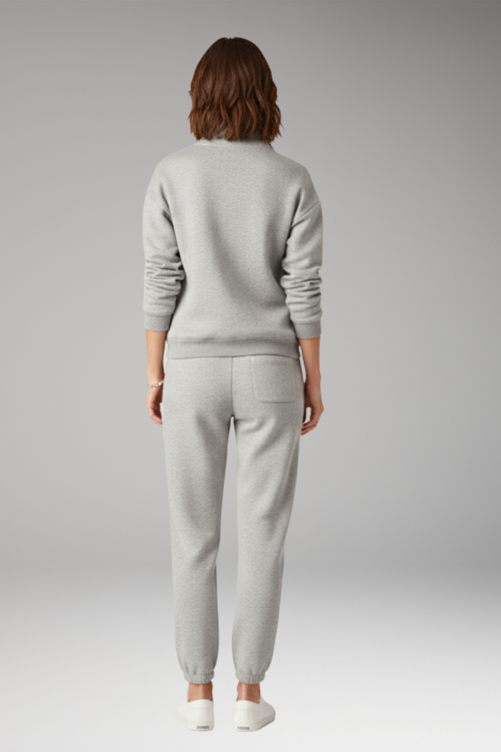 Women’s Tracksuit Set with Half-Zip Sweatshirt and Joggers