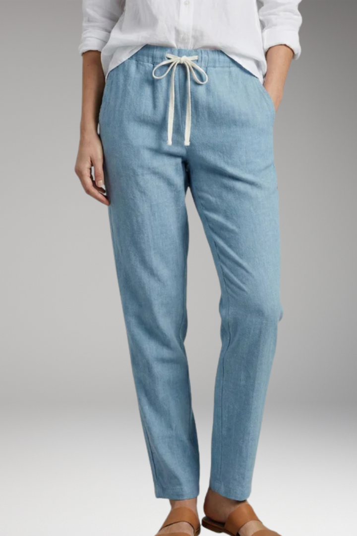 Women's Trousers with Drawstring Waist and Pockets