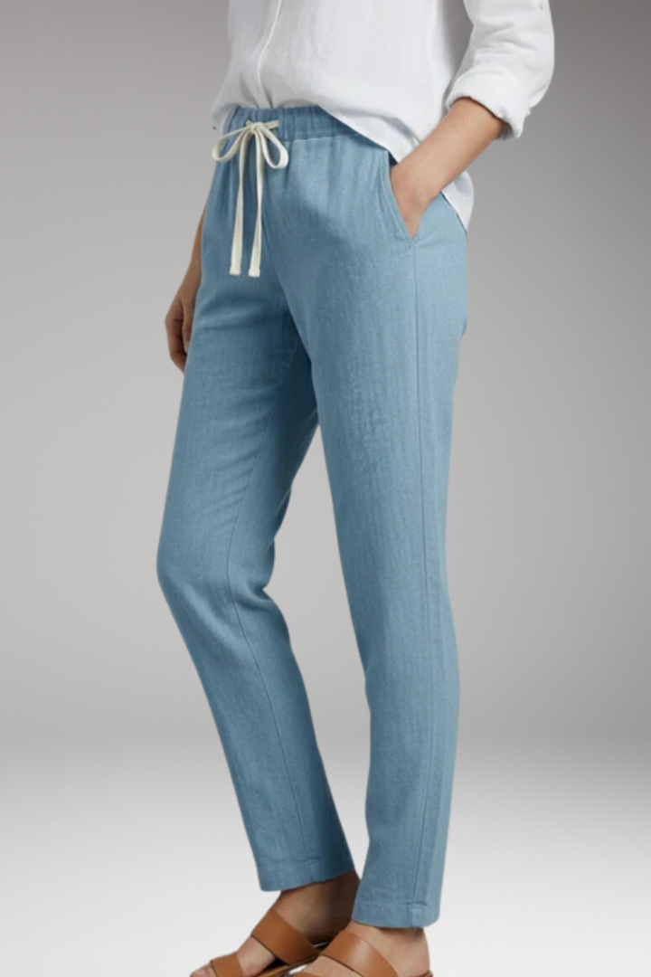 Women's Trousers with Drawstring Waist and Pockets