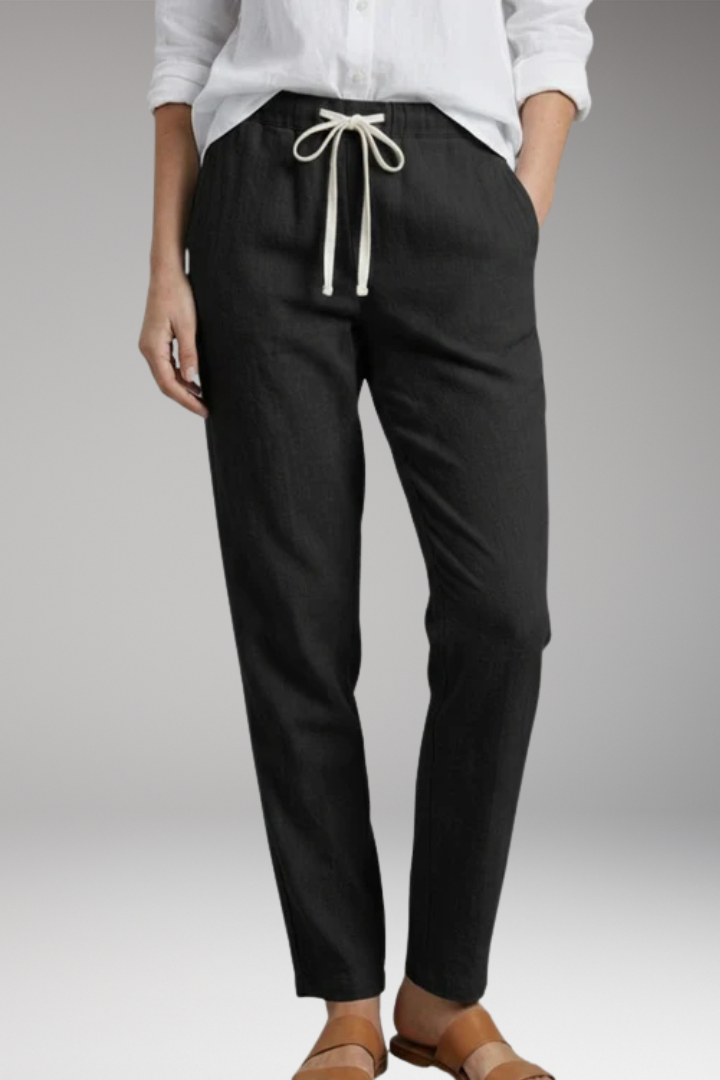 Women's Trousers with Drawstring Waist and Pockets