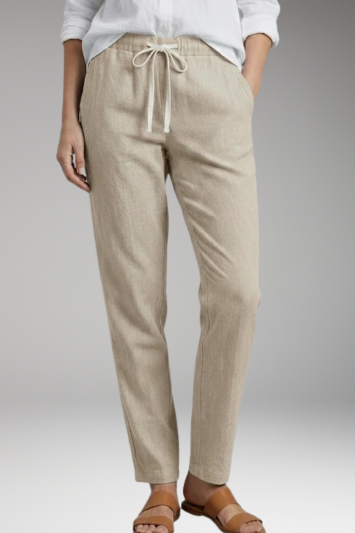 Women's Trousers with Drawstring Waist and Pockets
