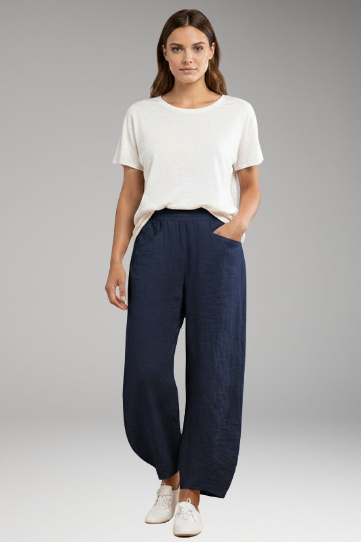 Women’s Trousers with Drawstring Waistband and Wide Leg Design