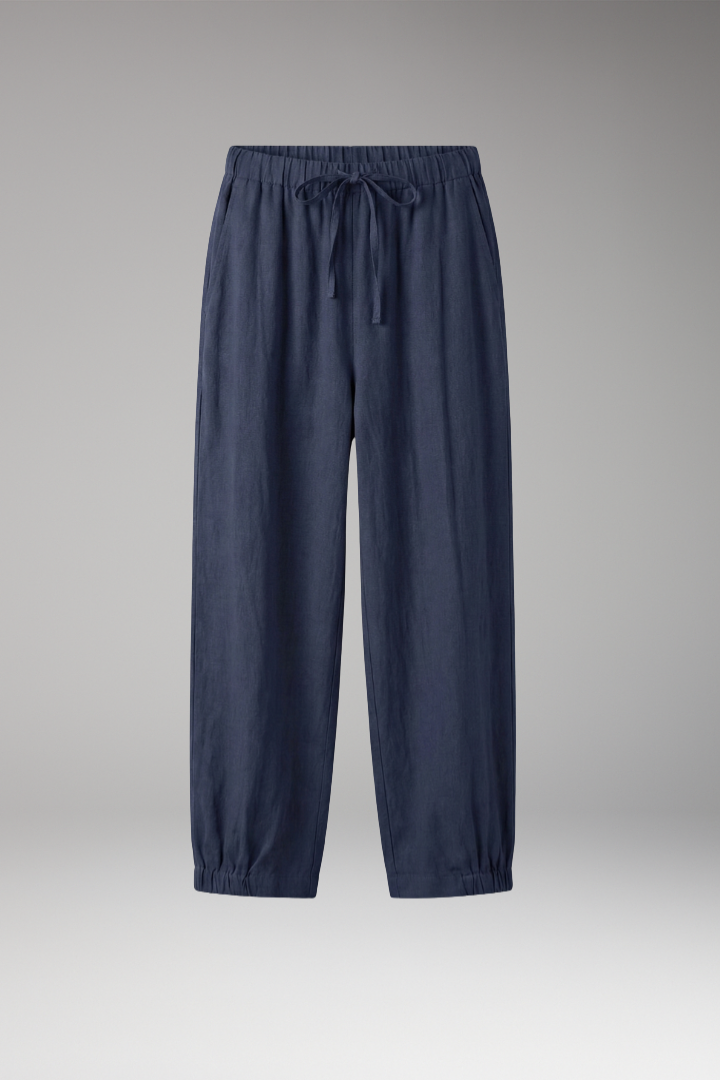 Women's Trousers with Elastic Waist and Ankle Cuffs