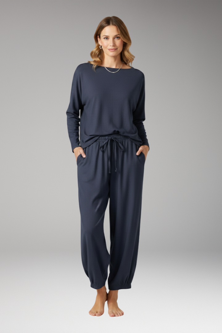 Women's Trousers with Elastic Waist and Drawstring