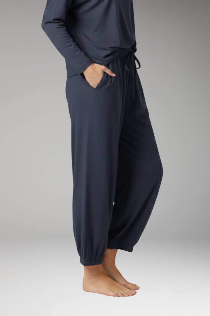 Women's Trousers with Elastic Waist and Drawstring
