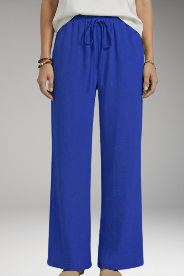 Women's Trousers with Elastic Waist and Pockets