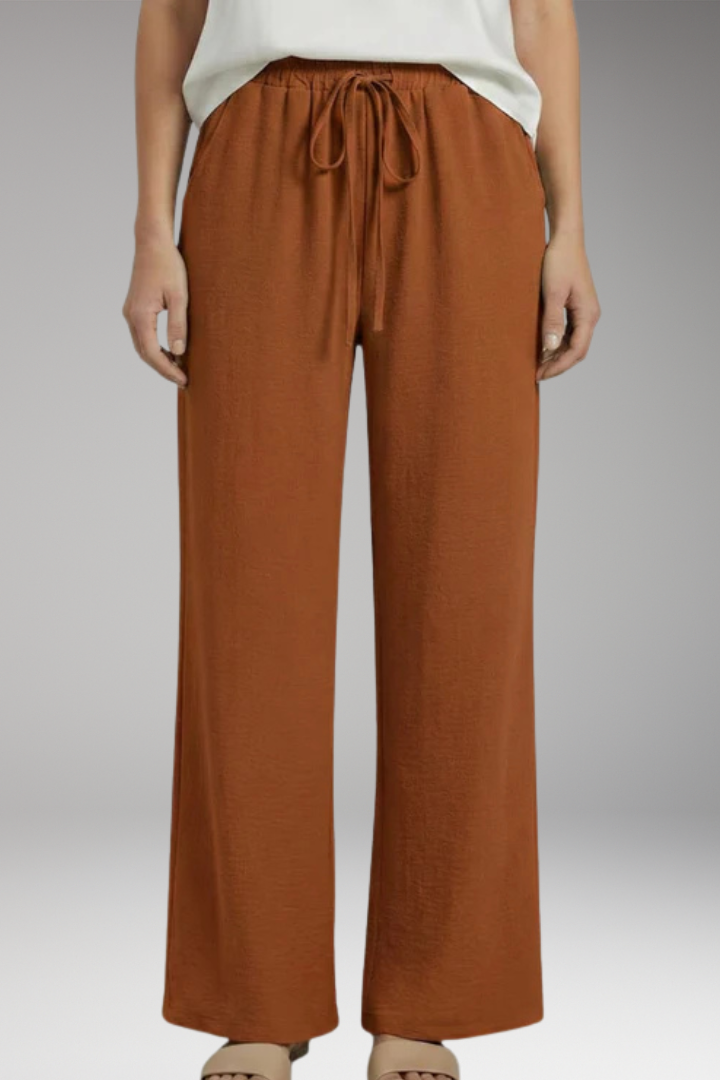 Women's Trousers with Elastic Waist and Pockets