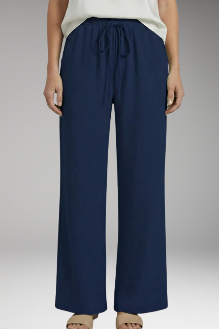 Women's Trousers with Elastic Waist and Pockets