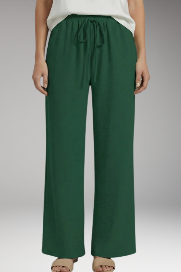 Women's Trousers with Elastic Waist and Pockets