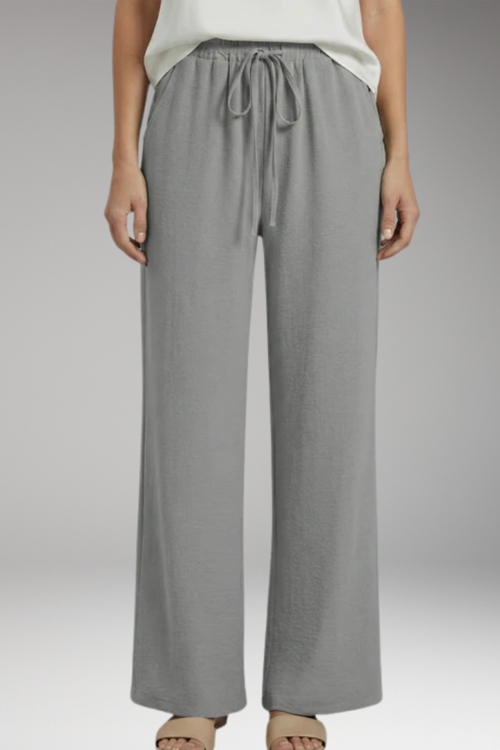 Women's Trousers with Elastic Waist and Pockets