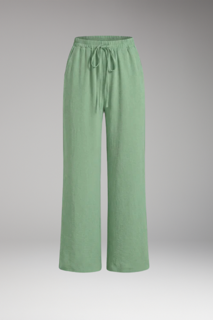 Women's Trousers with Elastic Waist and Pockets